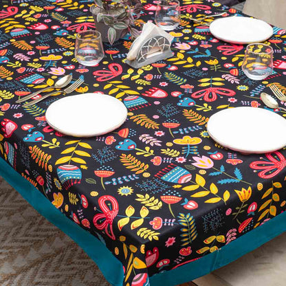 Whimsical Folk Floral Tablecloth