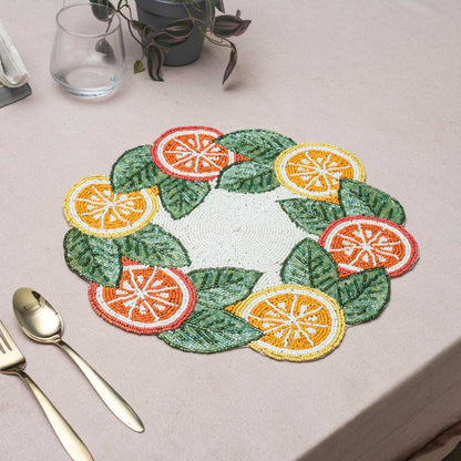 Handcrafted Citrus Garden Table Mat