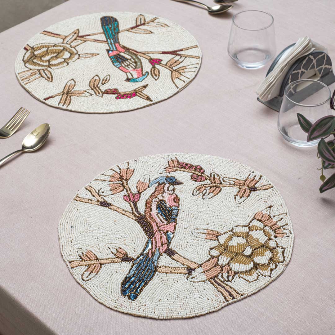 Handcrafted Rustic Robin Table Mat