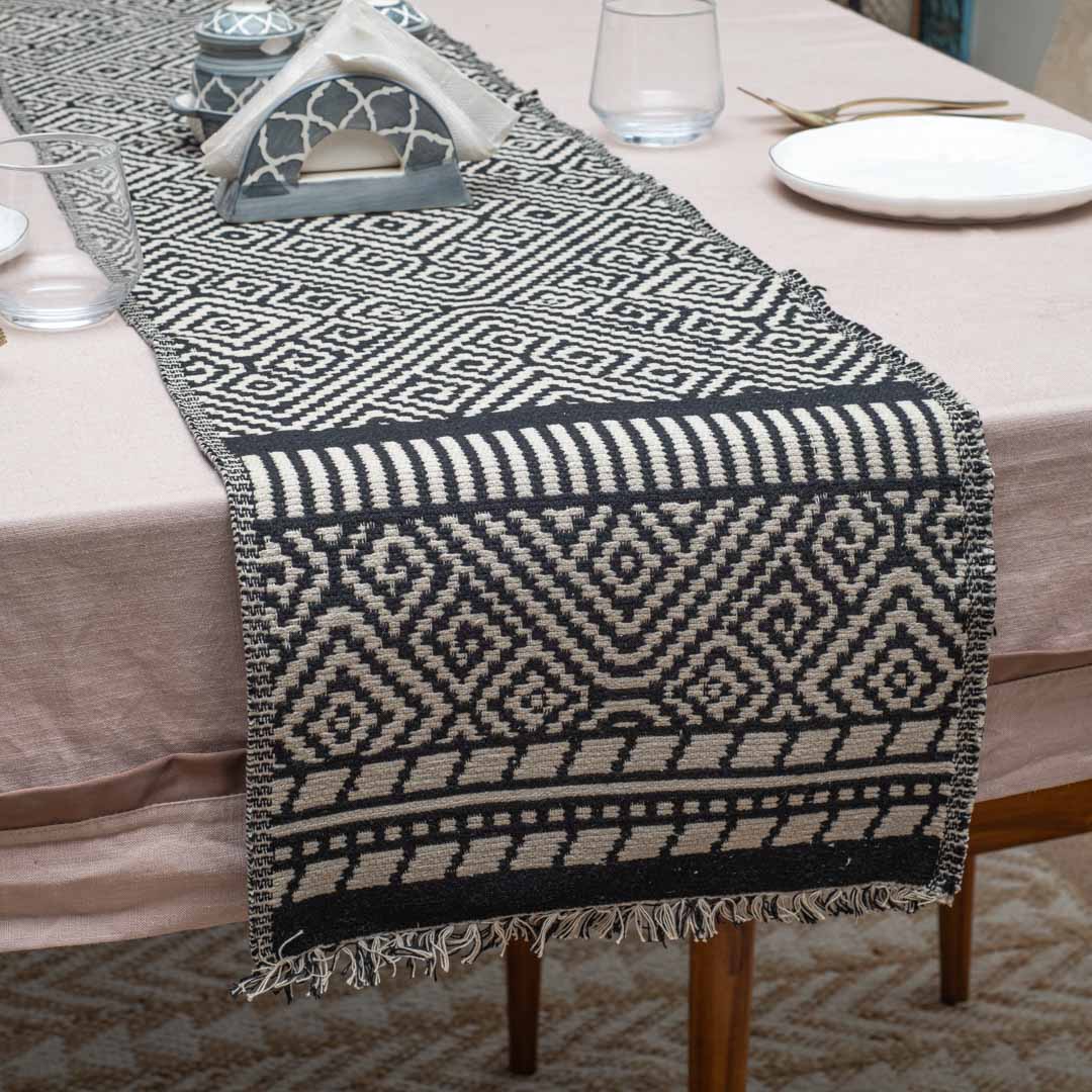 Geometric Diamond Table Runner