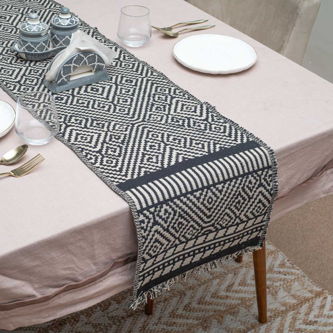 Geometric Diamond Table Runner