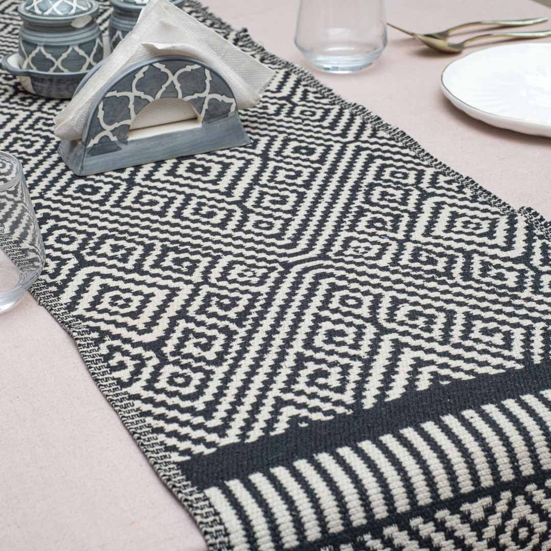 Geometric Diamond Table Runner