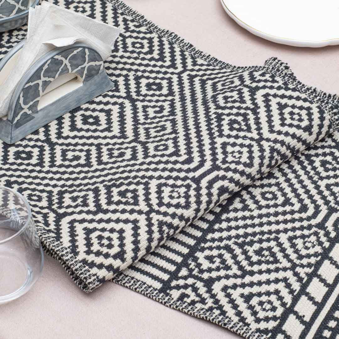 Geometric Diamond Table Runner