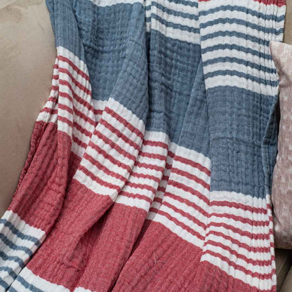 The Mariner Stripe Cozy Sofa Throw