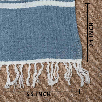 The Mariner Stripe Cozy Sofa Throw