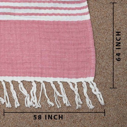 Pastel Stripe Cozy Sofa Throw