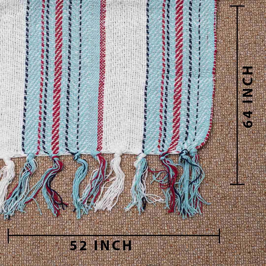 Seaside Stripe Cozy Sofa Throw