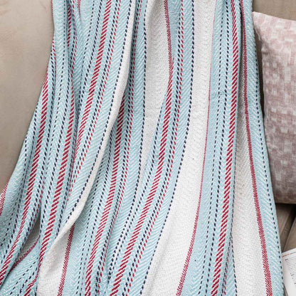 Coastal Stripe Cozy Sofa Throw