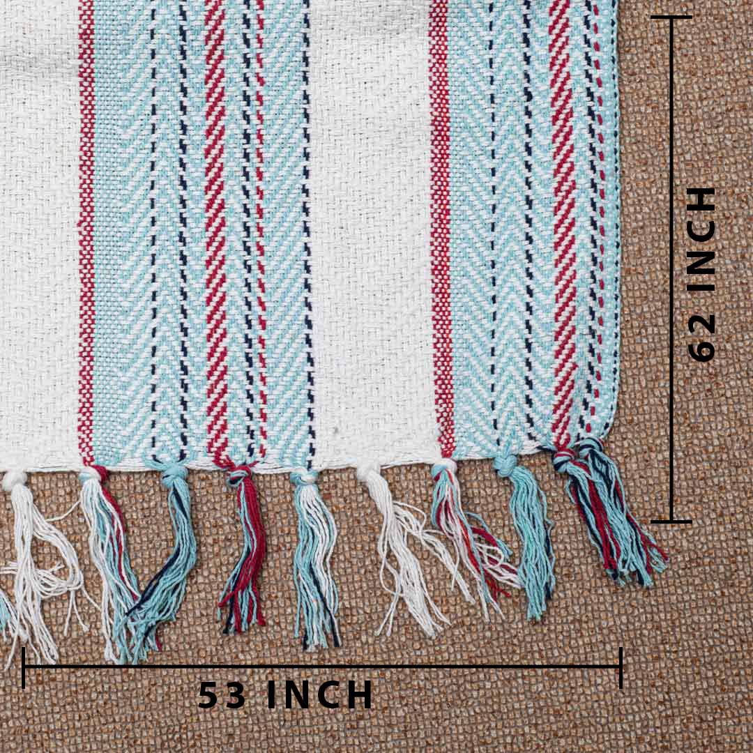 Coastal Stripe Cozy Sofa Throw