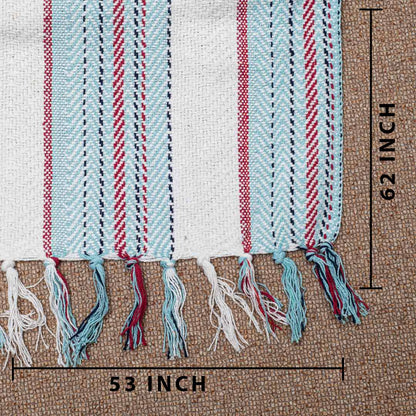 Coastal Stripe Cozy Sofa Throw