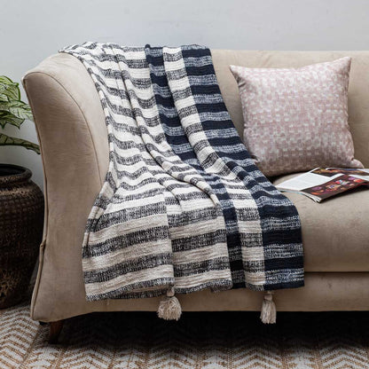 Chevron Tassel Cozy Sofa Throw
