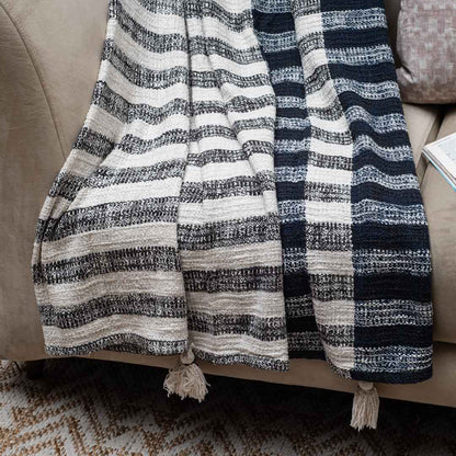 Chevron Tassel Cozy Sofa Throw