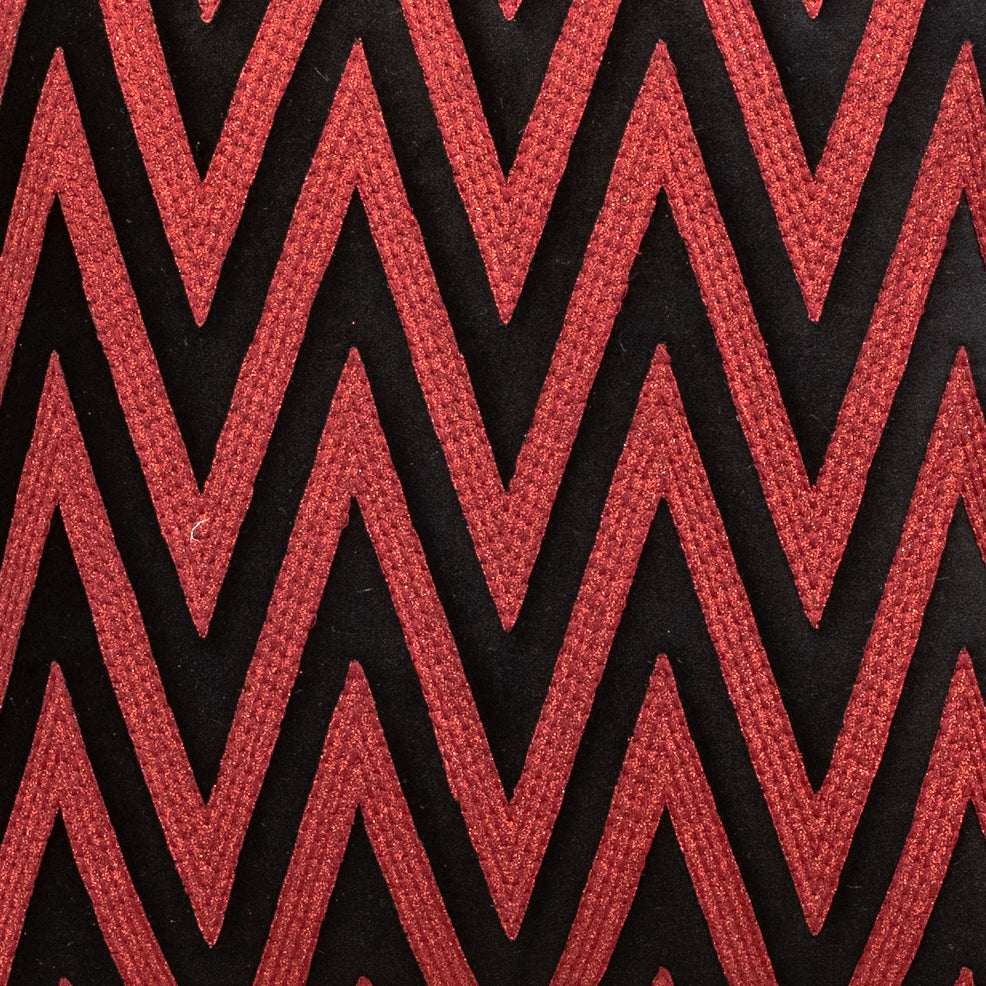 ZigWeave Red Velvet Cushion Cover – 16x16 Inch Stylish Home Décor