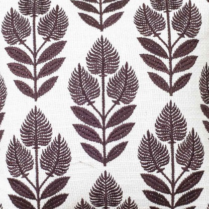 Premium Botanic Elegance Embroidery Cushion Cover