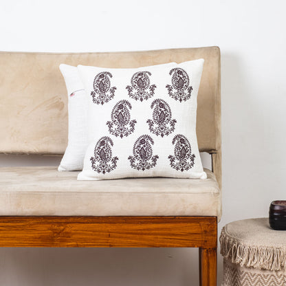 Premium Asian Multi Paisley Embroidery Cushion Cover
