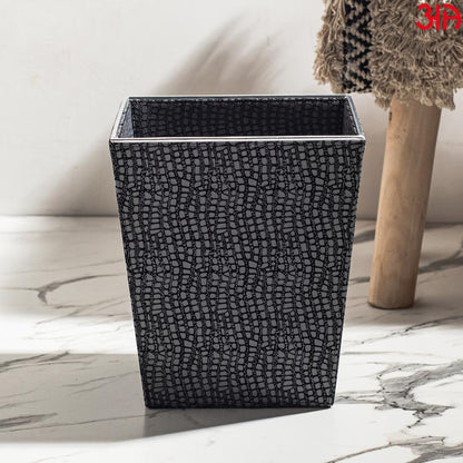 Grey Vegan Leather Dustbin