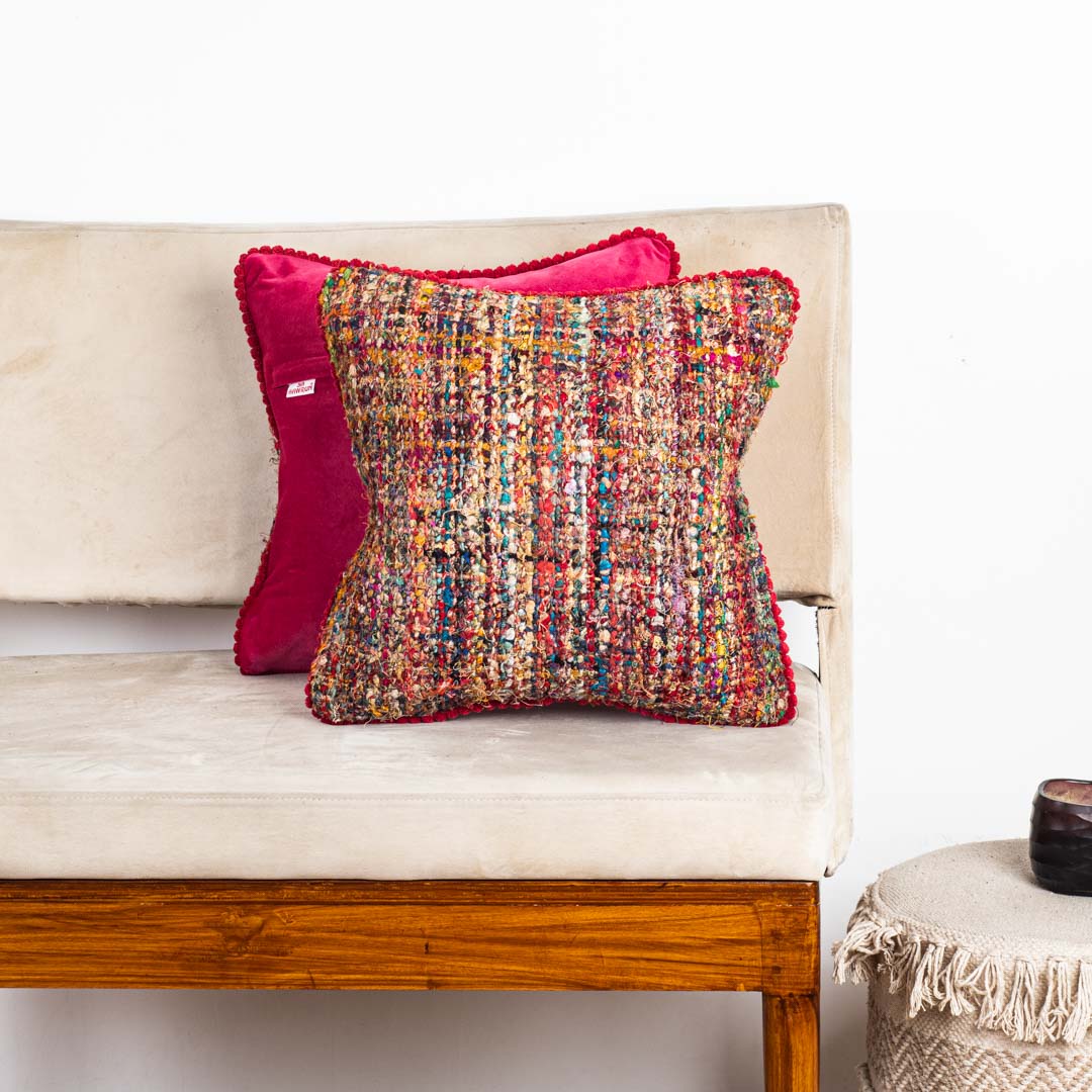 Vibrant Confetti Tweed Mix Colour Cushion Cover