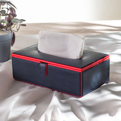 Premium Vegan Leather Lizard Grain texture Standard Size Tissue Box