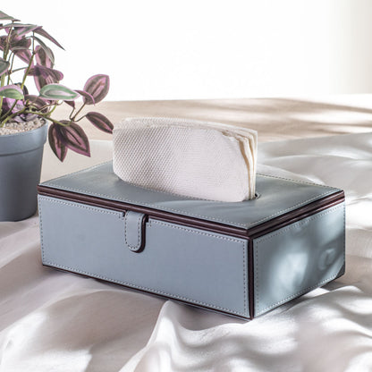 Premium Two-Tone Vegan Leather Standard Size Tissue Box