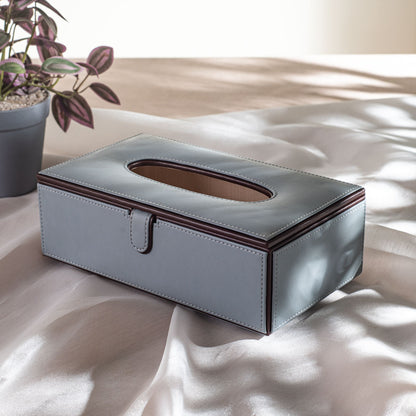 Premium Two-Tone Vegan Leather Standard Size Tissue Box