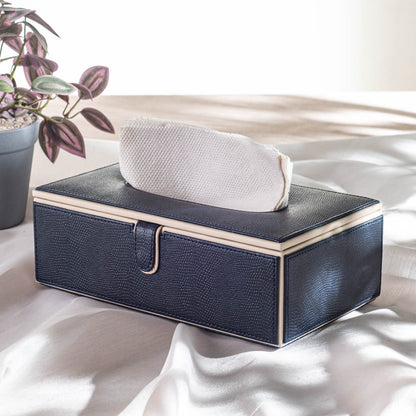 Premium Vegan Leather Lizard Grain texture Standard Size Tissue Box