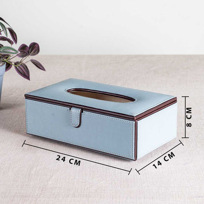 Premium Two-Tone Vegan Leather Standard Size Tissue Box