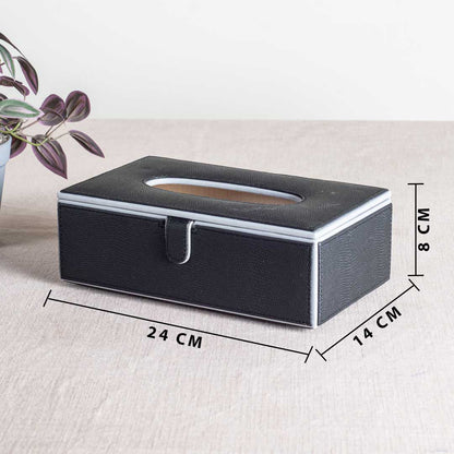 Premium Vegan Leather Lizard Grain texture Standard Size Tissue Box