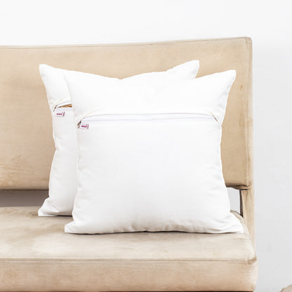 Elegant 16&quot; Square Linen Cushion Cover featuring Deep Pink Embellishment