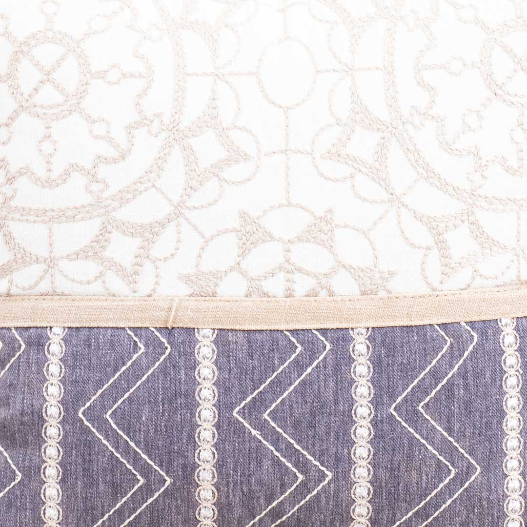 Unique Dual-Pattern Grey Cotton 16x16&