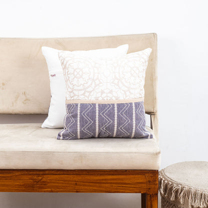 Unique Dual-Pattern Grey Cotton 16x16&