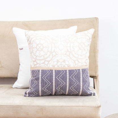 Unique Dual-Pattern Grey Cotton 16x16&