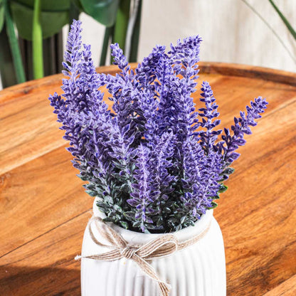 Violet Artificial Flower Pot – 9×18cm PVC Plastic &amp; Nylon