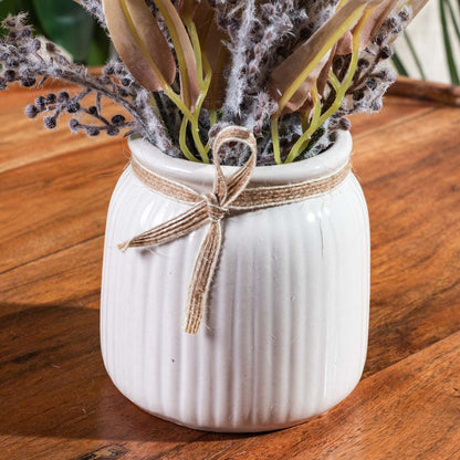 Lite Blue Artificial Flower Pot – 9×20cm PVC Plastic &amp; Nylon