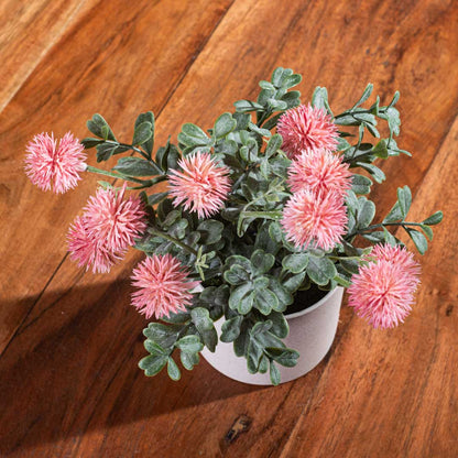 Peach Artificial Flower Pot – 8×20cm PVC Plastic &amp; Nylon