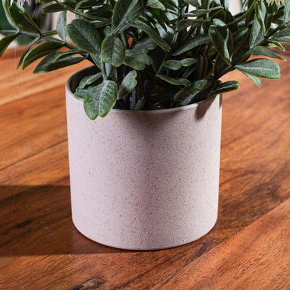 Off White Artificial Flower Pot – 8×20cm PVC Plastic &amp; Nylon