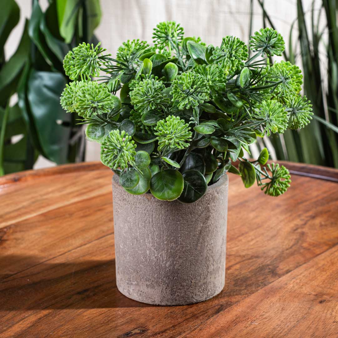 Green Artificial Flower Pot – 11×27cm PVC Plastic &amp; Nylon