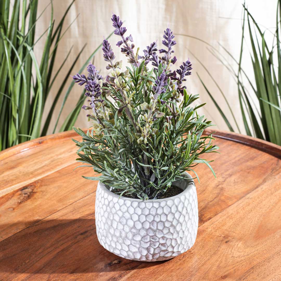 Violet Green Artificial Flower Pot – 11×27cm PVC Plastic &amp; Nylon