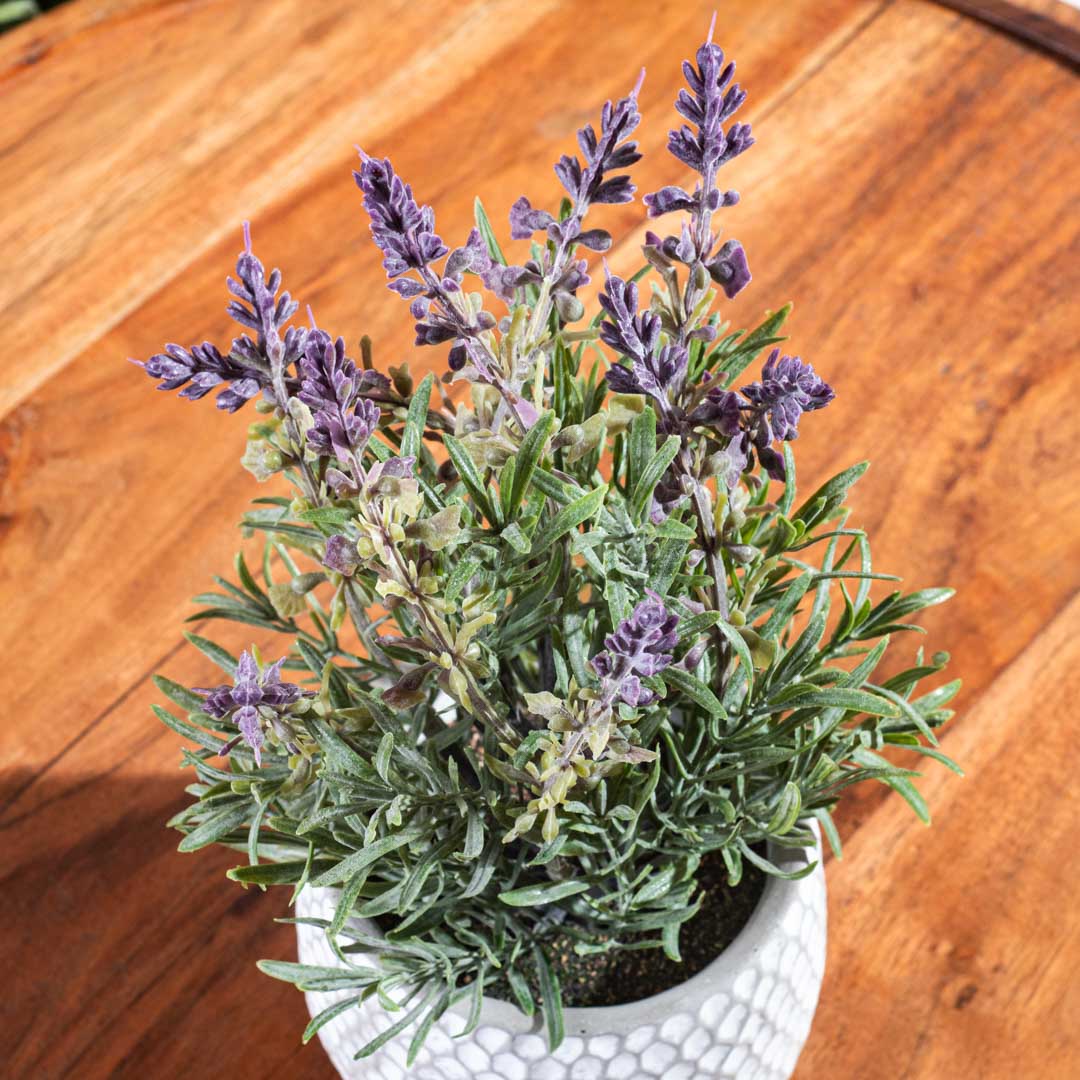 Violet Green Artificial Flower Pot – 11×27cm PVC Plastic &amp; Nylon