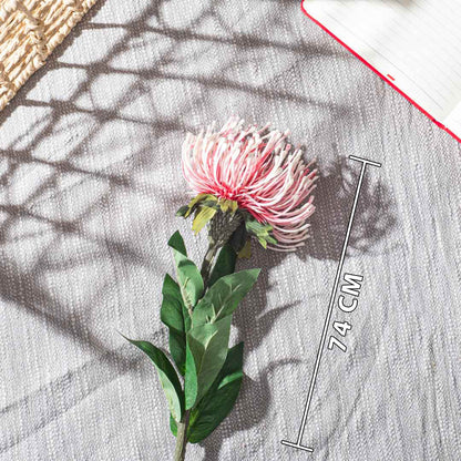 White Lite Pink Artificial Flower Bunch – 74cm PVC &amp; Nylon