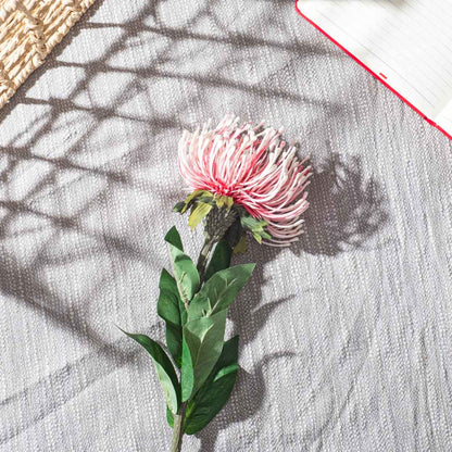 White Lite Pink Artificial Flower Bunch – 74cm PVC &amp; Nylon