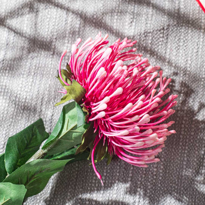 White Deep Pink Artificial Flower Bunch – 74cm PVC &amp; Nylon