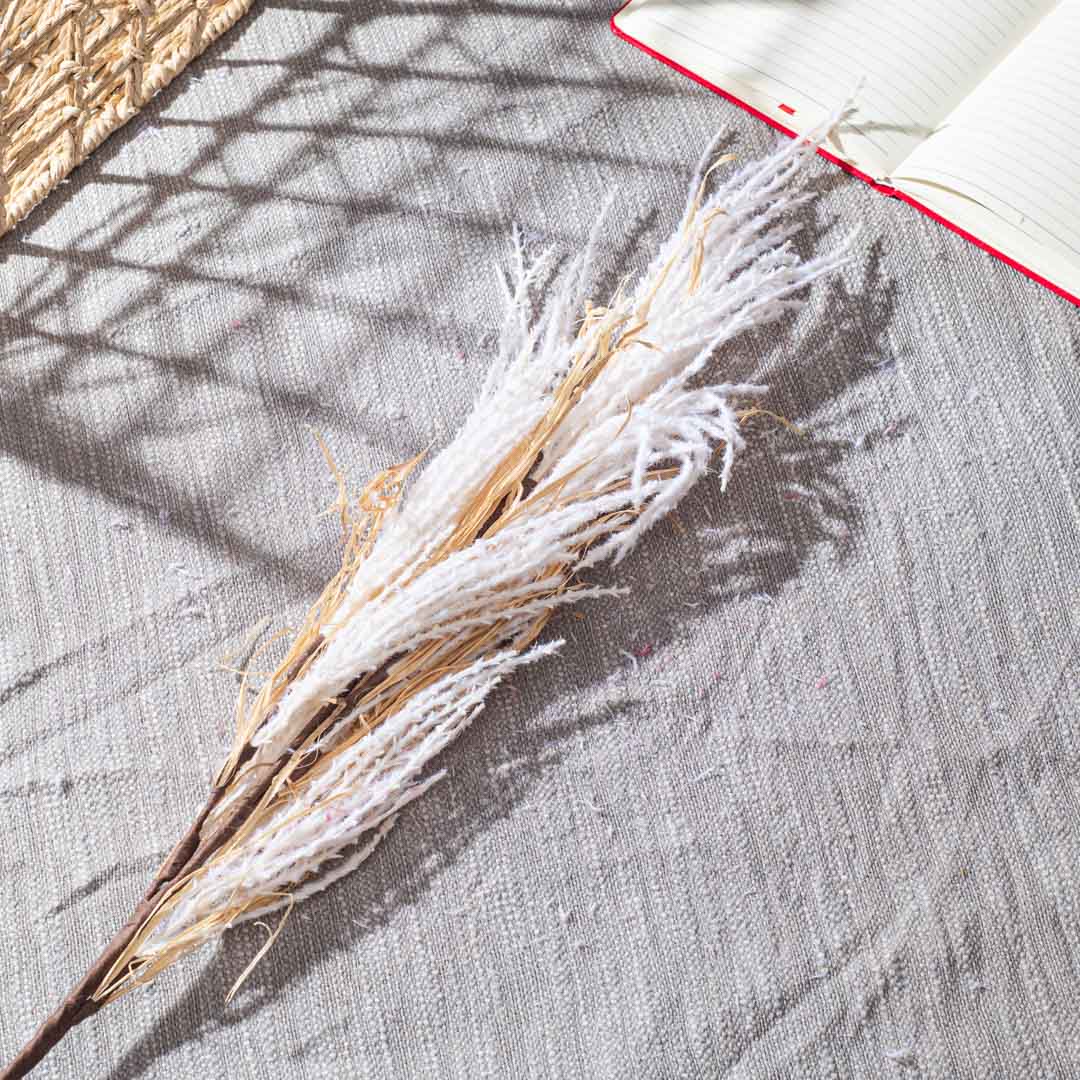 Cream Artificial Flower Bunch – 84cm PVC &amp; Nylon