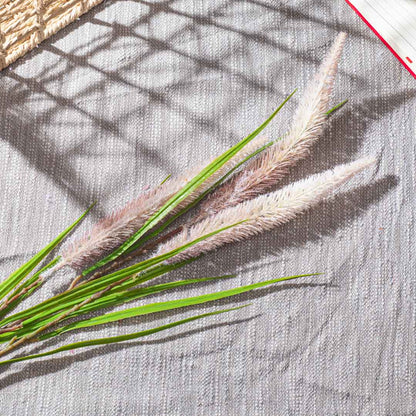 Cream Violet Artificial Flower Bunch – 100cm PVC &amp; Nylon