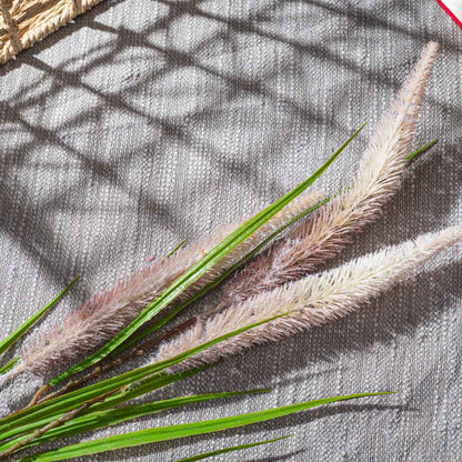 Cream Violet Artificial Flower Bunch – 100cm PVC &amp; Nylon