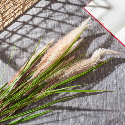 Cream Yellow Artificial Flower Bunch – 100cm PVC &amp; Nylon