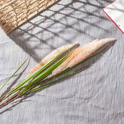 Cream Yellow Artificial Flower Bunch – 100cm PVC &amp; Nylon