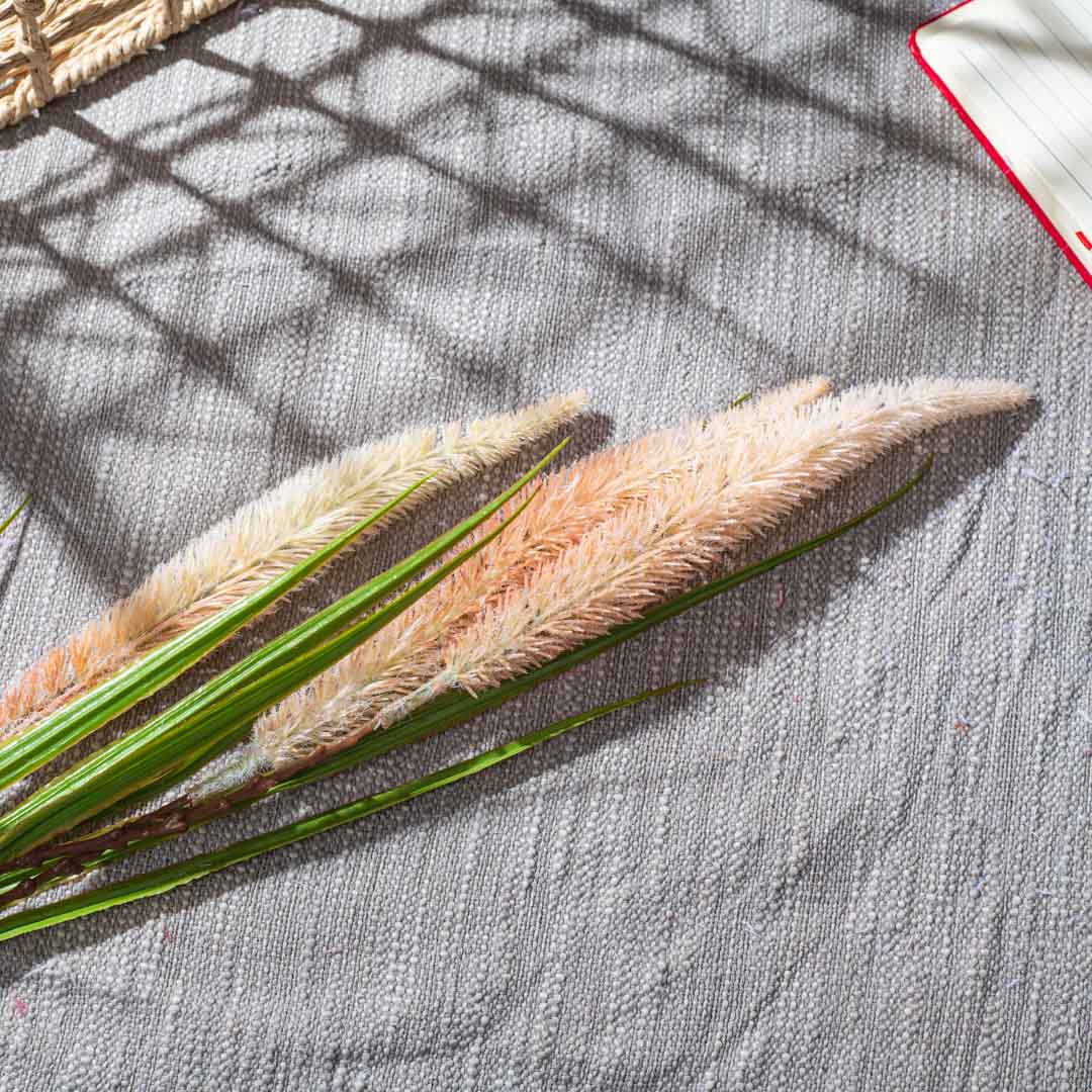 Cream Yellow Artificial Flower Bunch – 100cm PVC &amp; Nylon