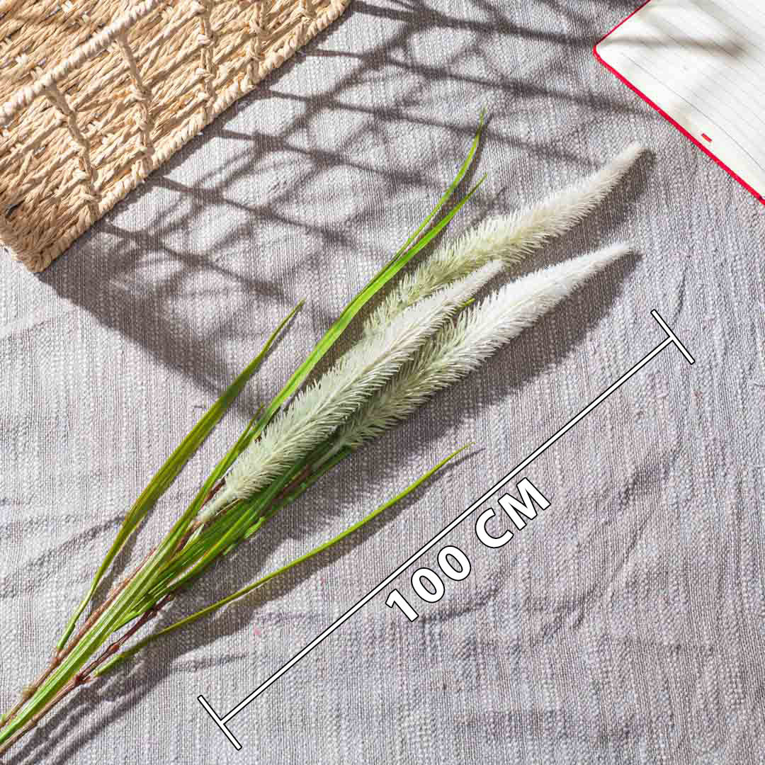 Cream Green Artificial Flower Bunch – 100cm PVC &amp; Nylon