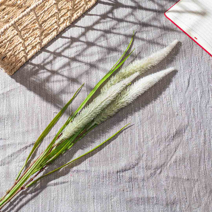 Cream Green Artificial Flower Bunch – 100cm PVC &amp; Nylon