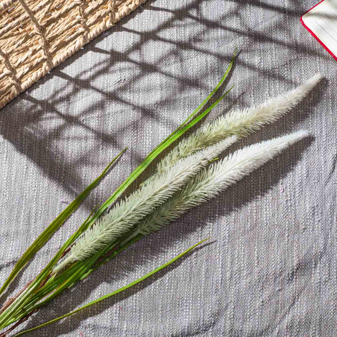 Cream Green Artificial Flower Bunch – 100cm PVC &amp; Nylon